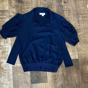 Lafayette 148 New York Deep Blue Blouse